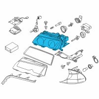 OEM 2002 BMW 330Ci Headlight Front Left Diagram - 63-12-7-165-823