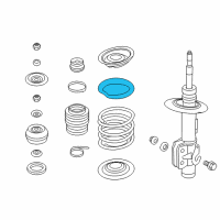 OEM 2017 Chevrolet Caprice Upper Spring Insulator Diagram - 92279412