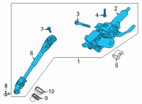 OEM 2021 Nissan Versa Column Assy-Steering, Upper Diagram - 48810-5EE0A
