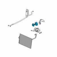 OEM 1998 Dodge Caravan PULLY Kit-A/C Compressor Diagram - 4720834