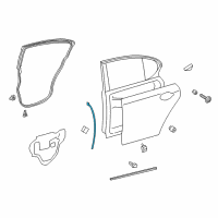 OEM 2018 Lexus GS350 WEATHERSTRIP, Rear Door Diagram - 67895-30040