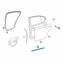 OEM 2017 Lexus GS F WEATHERSTRIP, Rear Door Diagram - 67887-30170