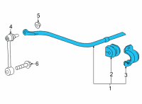 OEM 2020 Cadillac CT4 Stabilizer Bar Diagram - 84143834