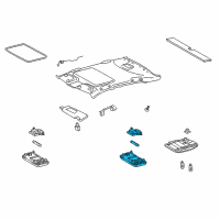 OEM 2009 Pontiac Vibe Lamp, Dome *Gray Diagram - 19184643