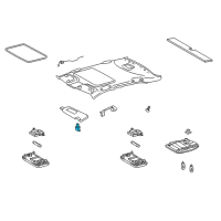 OEM 2010 Pontiac Vibe Retainer, Sunshade *Gray Diagram - 19184640