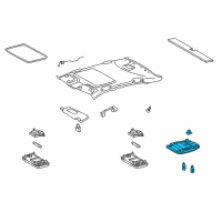 OEM 2009 Pontiac Vibe Lamp, Windshield Header Courtesy & Reading(W/Sun Roof Switch) *Gray Diagram - 19184649