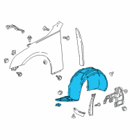 OEM 2017 Cadillac ATS Liner Asm-Front Wheelhouse Diagram - 84088406