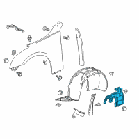 OEM 2018 Cadillac ATS Splash Shield Diagram - 23164447