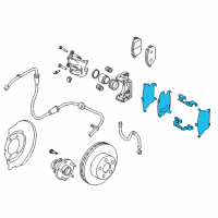 OEM Infiniti Hardware Kit-Front Disc Brake Pad Diagram - 41080-CL70J