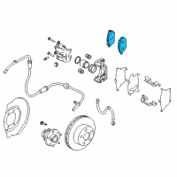 OEM Infiniti G37 Front Disc Brake Pad Kit Diagram - D1060-1NC0C