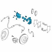 OEM 2005 Infiniti FX35 CALIPER Assembly-Front LH, W/O Pads Or SHIMS Diagram - 41011-CL00B