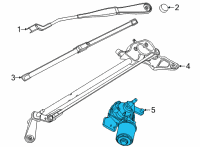 OEM 2022 Ford Maverick MOTOR ASY - WIPER Diagram - NZ6Z-17508-B