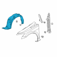 OEM 2013 Honda Civic Fender, Left Front (Inner) Diagram - 74151-TS8-A20