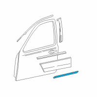 OEM Ford Freestyle Lower Molding Diagram - 6F9Z-7420879-DAPTM