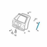 OEM Honda Stay Assembly, Passenger Side Tailgate Open Diagram - 74820-SWA-A01