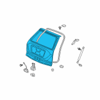 OEM Honda Tailgate (DOT) Diagram - 68100-SYE-A90ZZ