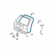 OEM Honda CR-V Weatherstrip, Tailgate Diagram - 74440-SXS-A01