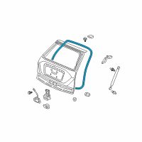 OEM 2008 Honda CR-V Weatherstrip, Tailgate Diagram - 74440-SXS-A01