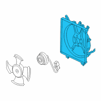 OEM 2005 Honda Civic Shroud, Air Conditioner Diagram - 38615-PZA-005