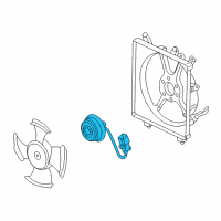 OEM 2004 Honda Civic Motor, Cooling Fan Diagram - 38616-PZA-005