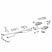 OEM Lexus LS500h Bracket, Exhaust Pipe Diagram - 17574-70140