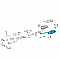 OEM 2019 Lexus LS500h Exhaust Tail Pipe Assembly Diagram - 17440-31290