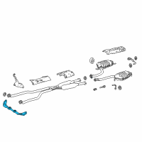OEM Lexus LS500h Bracket Sub-Assembly, Exhaust Pipe Diagram - 17506-31160
