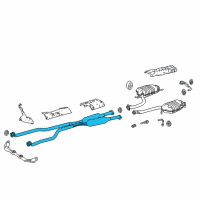 OEM 2021 Lexus LS500h Exhaust Pipe Assembly Diagram - 17410-31J50