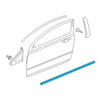 OEM Molding, R. FR. Door *NH70* (BLACK GLOSS 20) Diagram - 72410-SVA-A01ZA