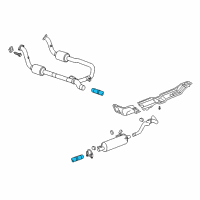 OEM 2003 Dodge Ram 2500 Exhaust Extension Pipe Diagram - 52103525AE