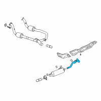 OEM Dodge Ram 1500 Exhaust Tailpipe Diagram - 52122020AA