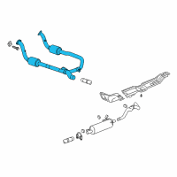 OEM 2007 Dodge Ram 1500 Converter-Exhaust Diagram - 52121765AB