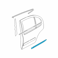 OEM Nissan Maxima Moulding-Rear Door, RH Diagram - 82870-2Y904