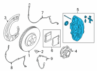 OEM BMW M8 Gran Coupe BRAKE CALIPER HOUSING, BLACK Diagram - 34-11-6-897-351