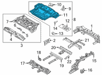 OEM 2022 Kia Sorento Panel Assembly-Rear FLOO Diagram - 65513P4050
