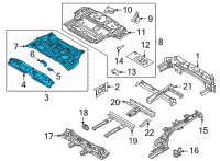 OEM 2022 Kia Sorento PNL Assembly-Rr Floor Fr Diagram - 65520P4050
