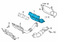 OEM Jeep Wrangler Manifold-Exhaust Diagram - 68490217AA