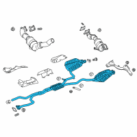 OEM Cadillac CT6 Muffler & Pipe Diagram - 84384724