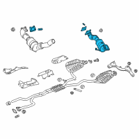 OEM 2017 Cadillac CT6 Converter & Pipe Diagram - 84025477