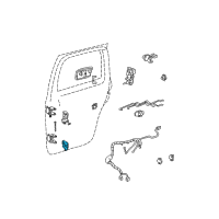 OEM Chevrolet S10 Hinge Kit-Rear Side Door Lower Body Side Diagram - 15981565