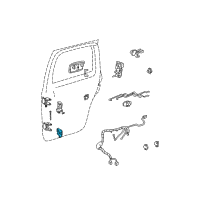 OEM 2004 Chevrolet S10 Hinge Kit-Rear Side Door Lower Body Side Diagram - 15981565