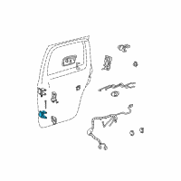 OEM Oldsmobile Hinge Kit-Rear Side Door Lower Door Side Diagram - 15981562