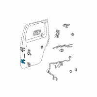OEM 1999 GMC Jimmy Hinge Kit-Rear Side Door Lower Door Side Diagram - 15981562