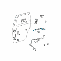 OEM Oldsmobile Bravada Rod, Rear Side Door Locking Diagram - 15737309