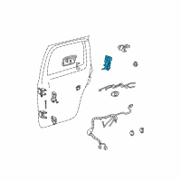 OEM 1999 GMC Jimmy Rear Side Door Lock Assembly Diagram - 15111440