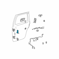 OEM 2004 Chevrolet S10 Hinge Kit, Rear Side Door Upper (Dr Side) Diagram - 15981563