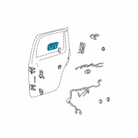 OEM Chevrolet Blazer Handle Asm-Rear Side Door Outside *Black Diagram - 15757237
