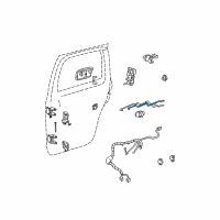 OEM Chevrolet Blazer Rod Asm-Rear Side Door Inside Handle Diagram - 15685085