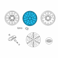 OEM Kia Sedona Wheel Assembly-Aluminum Diagram - 529104D610