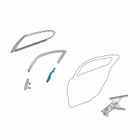 OEM 2001 Chrysler LHS Channel-Rear Door Glass Diagram - 4780132AG